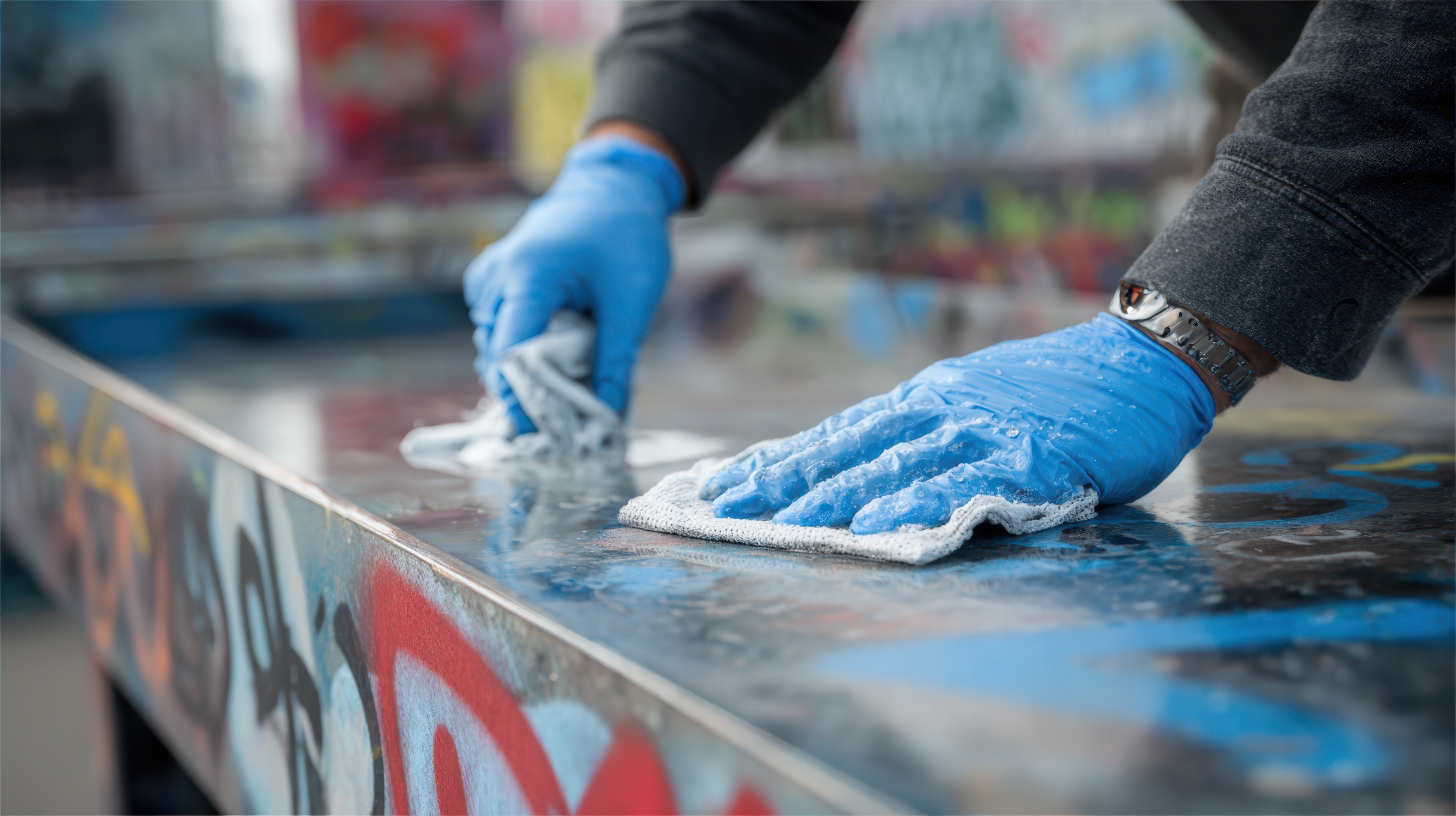 cleaning graffiti