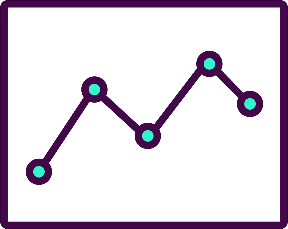 Plotted graph icon